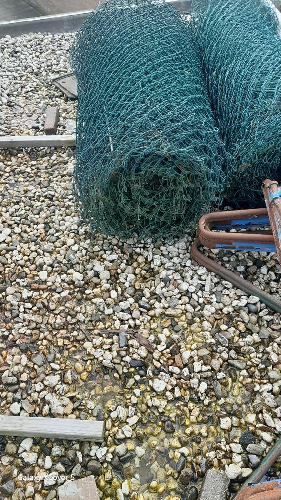 Diverse rollen groen gaas - Ideaal voor tuin en erf, Ophalen of Verzenden, Gebruikt, 20 meter of meer, Gaas