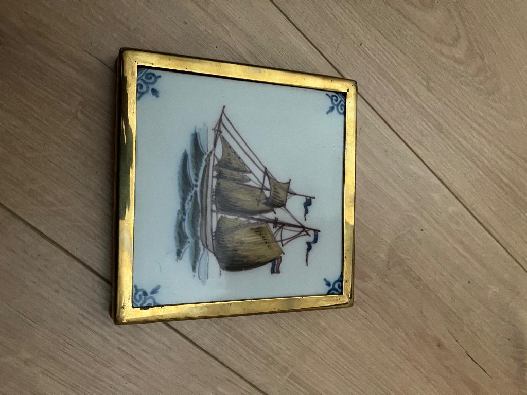 Westraven tegel bootje in lijst, Verzenden