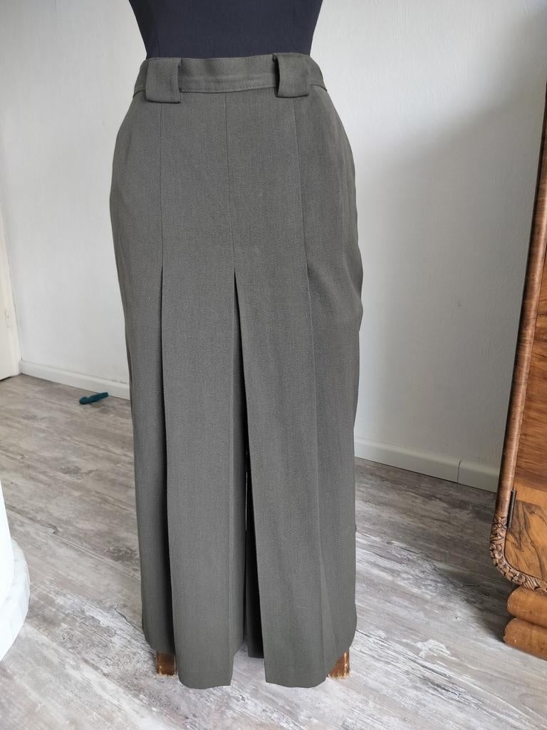 Vintage wollen rok, Kleding | Dames, Rokken, Zo goed als nieuw, Groen, Onder de knie, Ophalen of Verzenden