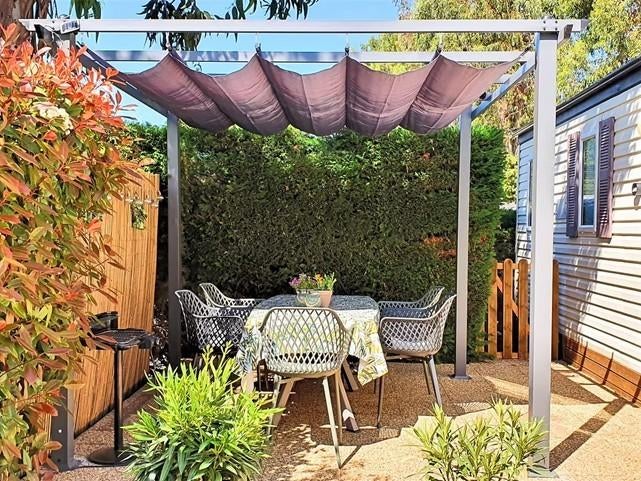 Luxe Chalet/Stacaravan Côte d'Azur te koop, Wasmachine, Provence en Côte d'Azur, Recreatiepark, Aan zee