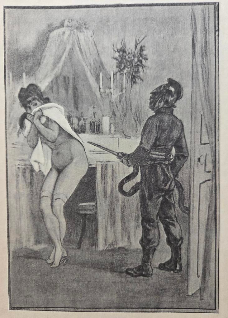 Felicien Rops. Heliogravure. Naakt. Waar is het vuur? 1905., Ophalen of Verzenden