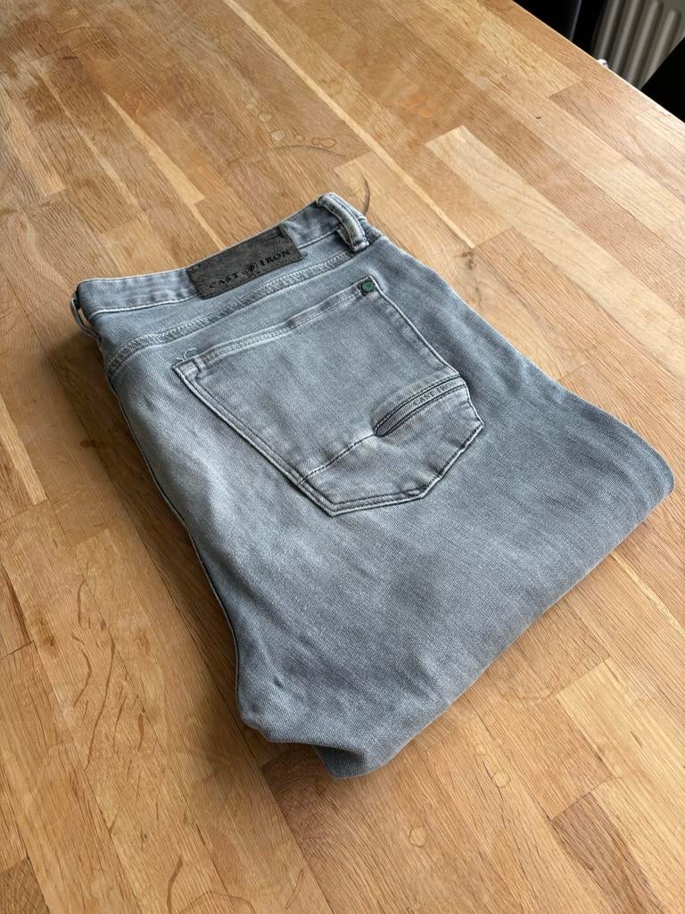 Grijze Cast Iron Jeans - Riser Slimfit - W33L34, Ophalen of Verzenden, Gedragen, Grijs, Overige jeansmaten