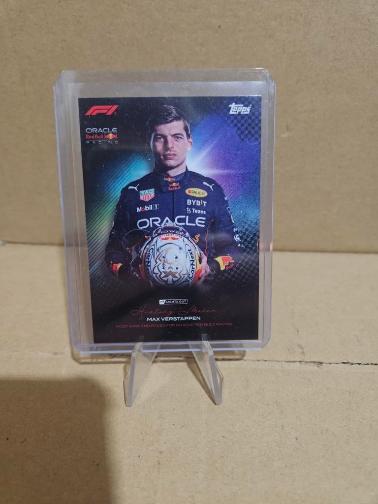 Max verstappen topps lights out f1 2023 portrait helmet hist, Ophalen of Verzenden, Nieuw, Plaatje