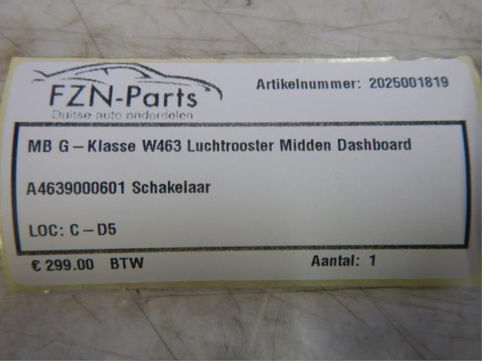Luchtrooster Dashboard Mercedes G-Klasse (22735894), Ophalen of Verzenden, Gebruikt