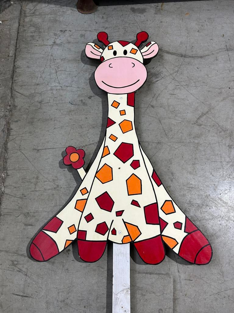 Geboortebord giraf, Kinderen en Baby's, Kraamcadeaus en Geboorteborden, Ophalen, Zo goed als nieuw