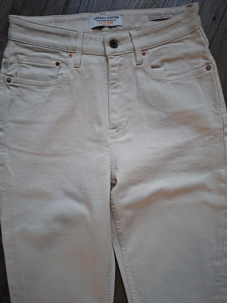 KUYICHI Nora loose tapered fit jeans W28 L32, Nieuw, Ophalen of Verzenden, W28 - W29 (confectie 36), Wit