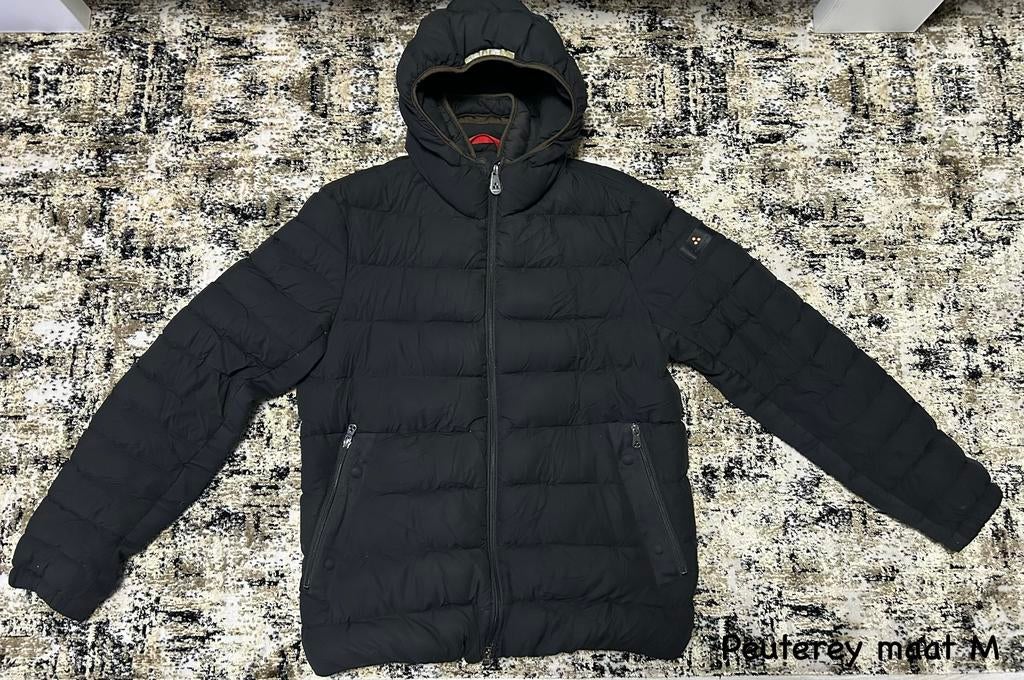 Peuterey Zwarte gewatteerde jas Maat M, Ophalen of Verzenden, Zo goed als nieuw, Maat 48/50 (M), Zwart