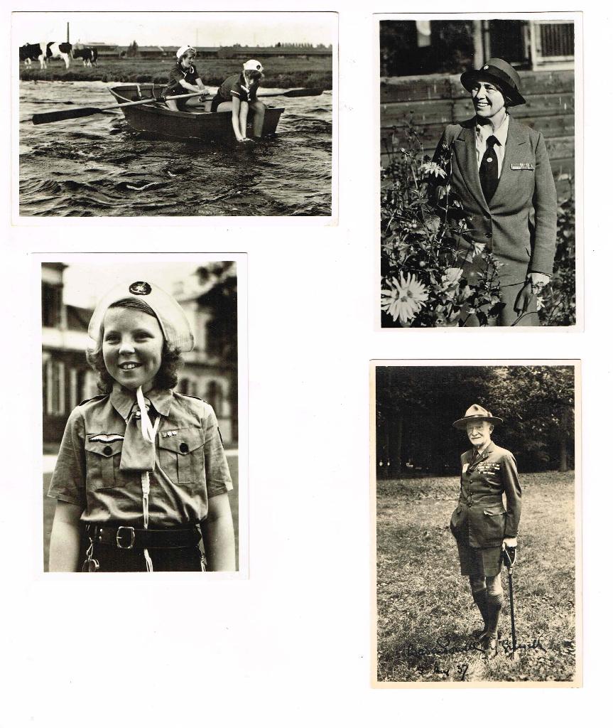 Fotokrt Lord en lady Baden Powell- Beatrix/waterpadvindsters, Ophalen of Verzenden, Gebruikt, Overige typen