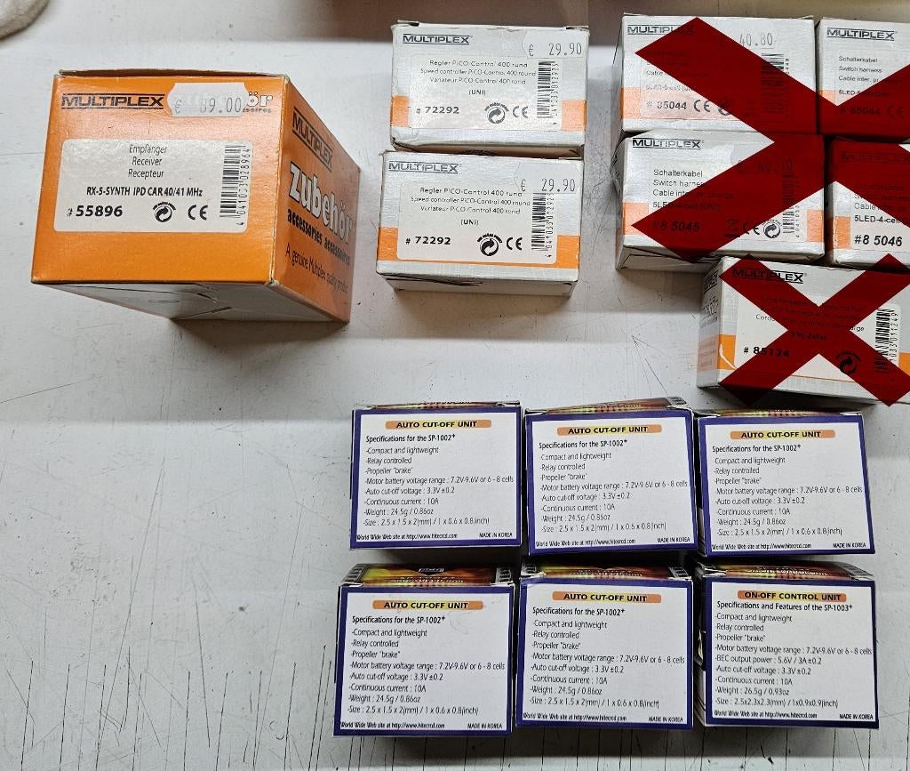 Partij Multiplex/Hitec electronica ESC's, ontvangers, enz, Hobby en Vrije tijd, Modelbouw | Radiografisch | Overige, Nieuw, Ophalen of Verzenden