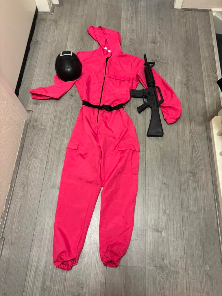 Squit Game kostuum, Kleding | Dames, Carnavalskleding en Feestkleding, Ophalen, Zo goed als nieuw, Maat 38/40 (M), Carnaval