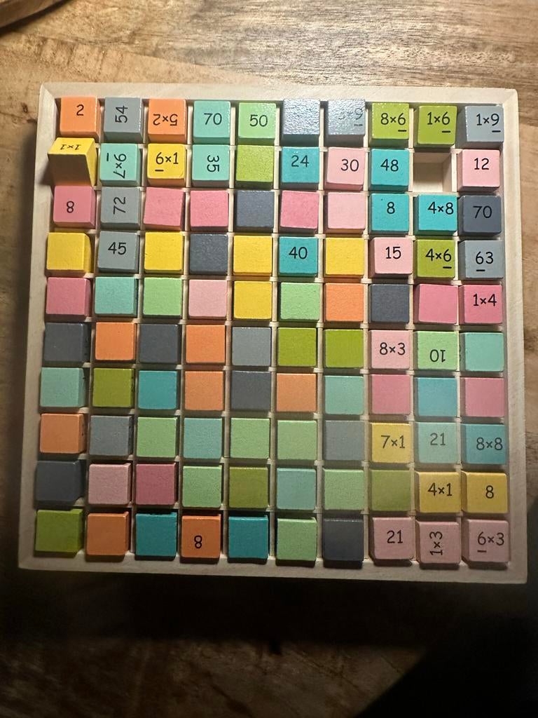 Houten Rekenspel met Blokjes, Kinderen en Baby's, Speelgoed | Educatief en Creatief, Ophalen of Verzenden, Zo goed als nieuw, Rekenen