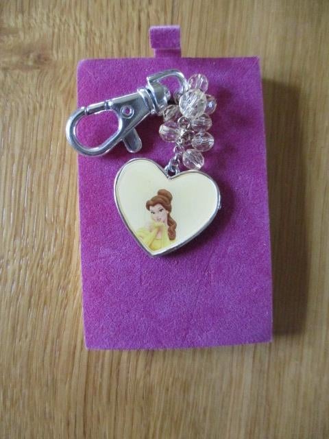Disney Belle en het Beest Belle sleutelhanger met steentjes, Ophalen of Verzenden, Assepoester of Belle, Nieuw, Beeldje of Figuurtje