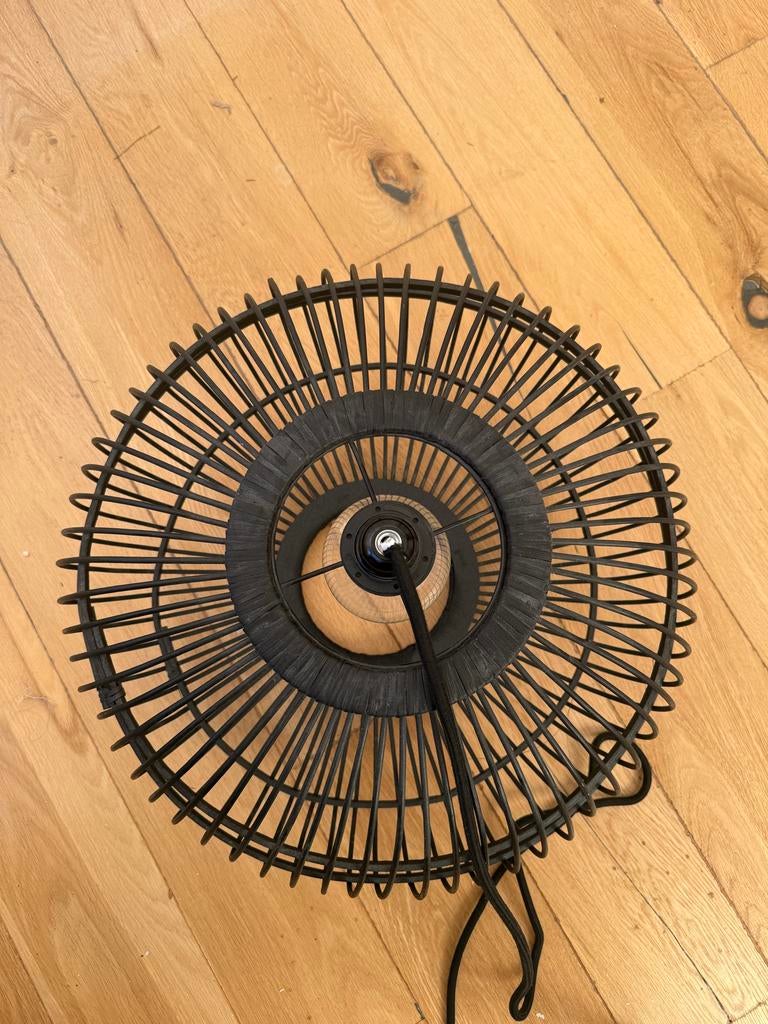 Hanglamp Indy - Karwei - Zwart Bamboe - 44cm, Ophalen, Nieuw, Hout, Minder dan 50 cm