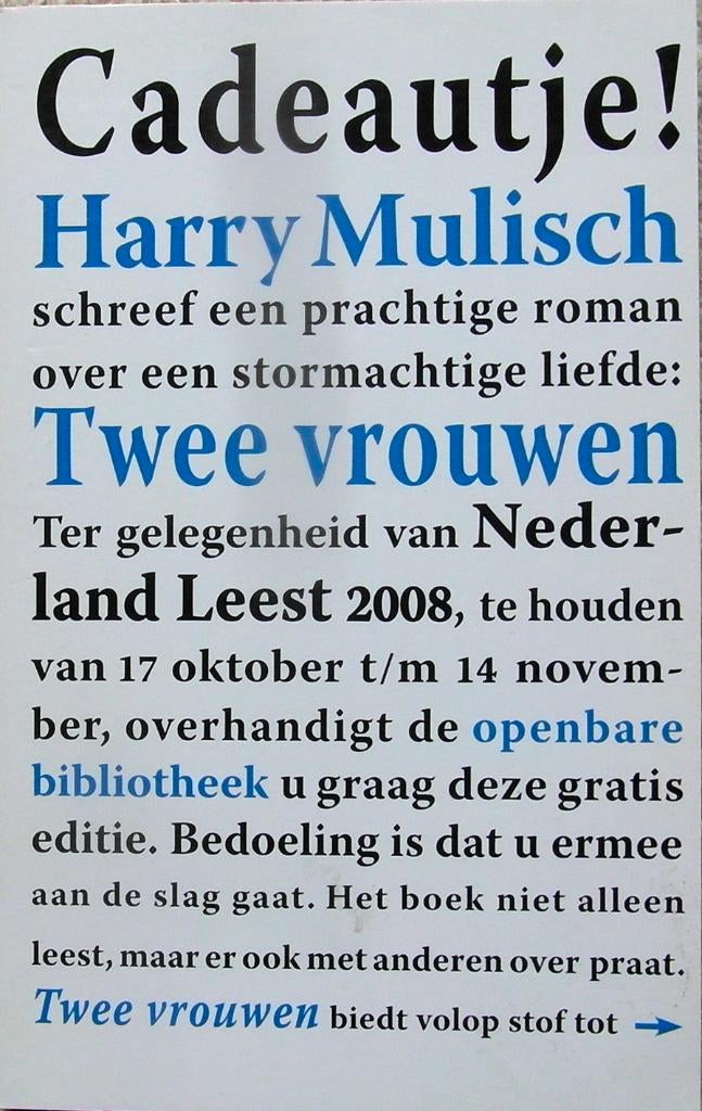 [Harry Mulisch] - Twee Vrouwen, Ophalen of Verzenden, Zo goed als nieuw