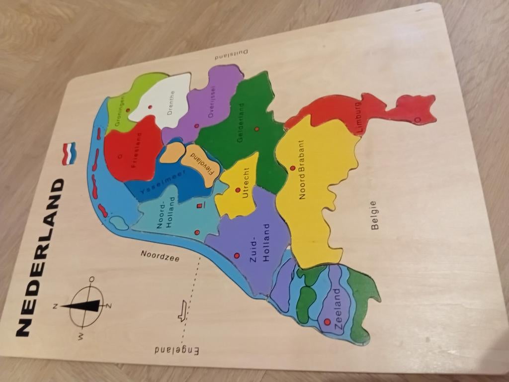 Topografisch Nederland Puzzel, Ophalen of Verzenden, Zo goed als nieuw, Overige typen