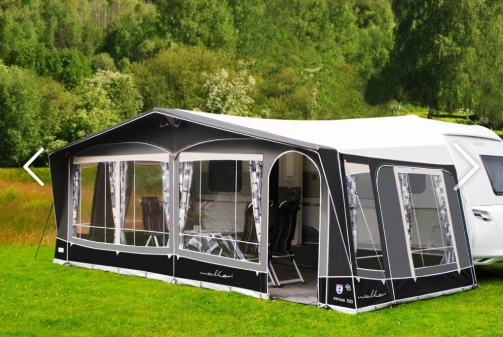 VOORTENT WALKER ATRIUM 300 ANTRACIET OMLOOPMAAT 960, Ophalen, Zo goed als nieuw, Walker Campingstyle