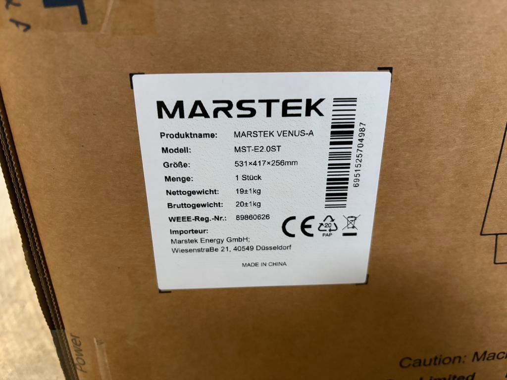 Marstek Venus‑A Master + 2,14 kWh Batterij Incl.BTW 4.24kwh, Nieuw, Ophalen of Verzenden, MARSTEK, INFO@MMGSOLAR.NL