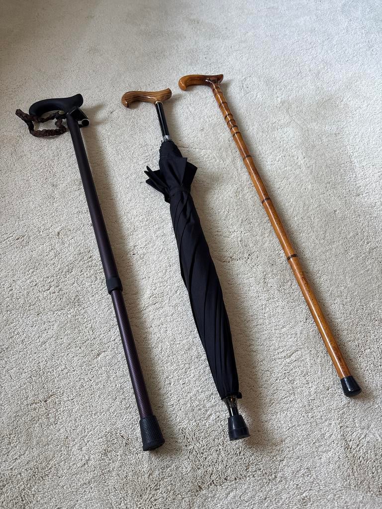 Wandelstok - gastrock carbon, gastrock paraplu, Ophalen of Verzenden, Zo goed als nieuw