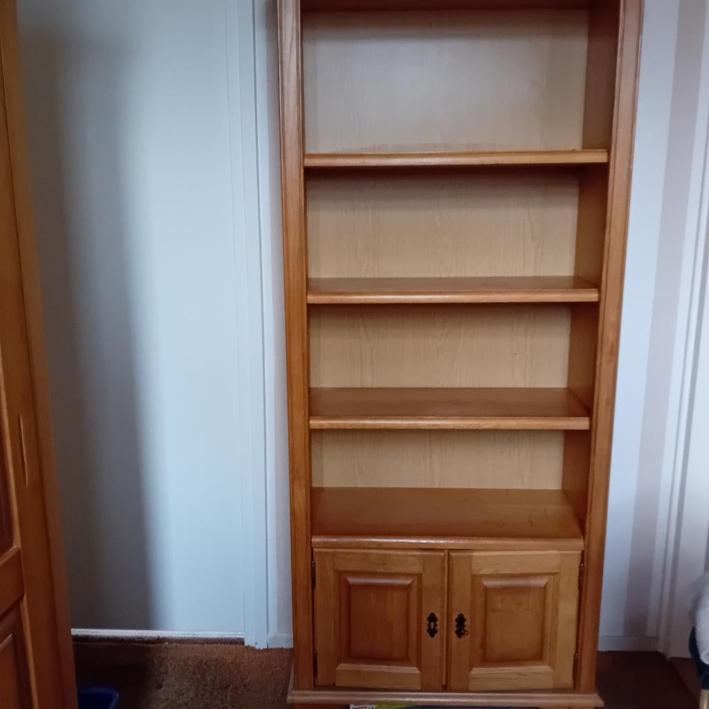 Massief eiken boekenkast, Ophalen of Verzenden, 25 tot 50 cm, 50 tot 100 cm, 150 tot 200 cm