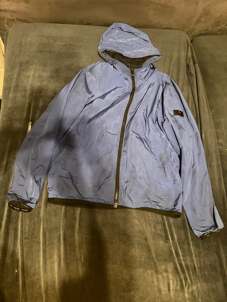 Peutery blauwe zomerjas parachutestof, Ophalen of Verzenden, Maat 48/50 (M), Blauw