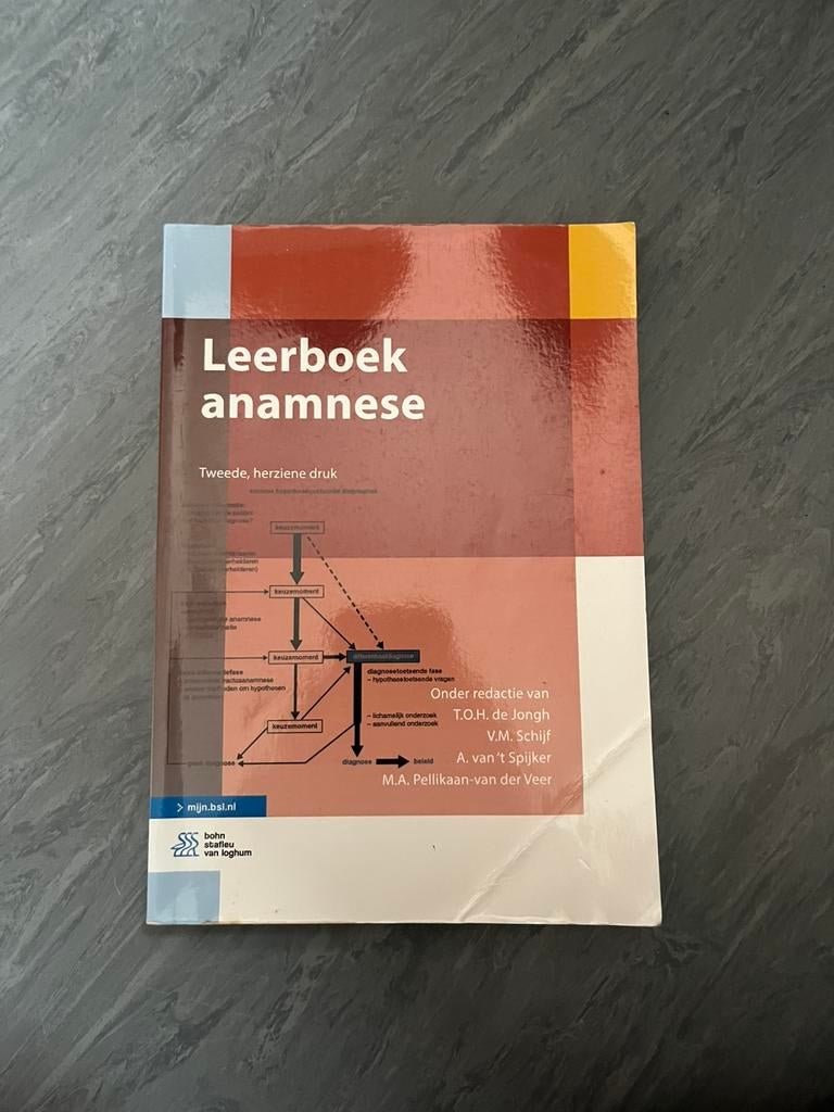 Leerboek anamnese tweede herziene druk - studieboek, Boeken, Ophalen, Zo goed als nieuw