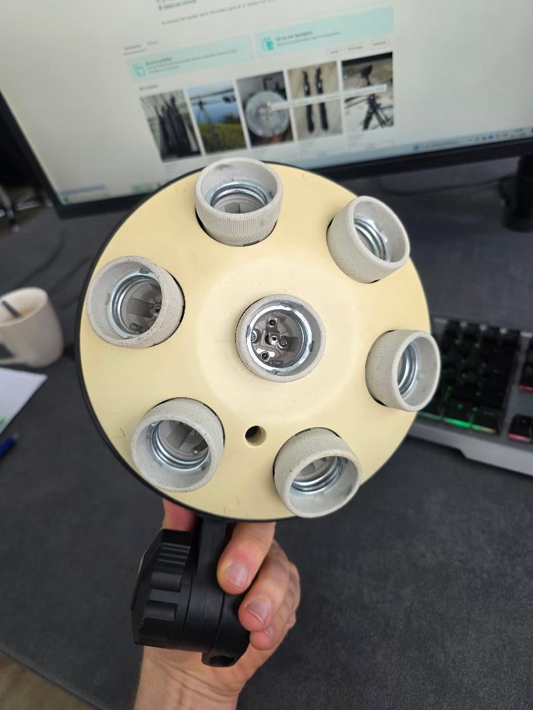 Mettle SLH7 studio lampkop – 7x E27 – continu licht, Audio, Tv en Foto, Fotografie | Fotostudio en Toebehoren, Ophalen of Verzenden