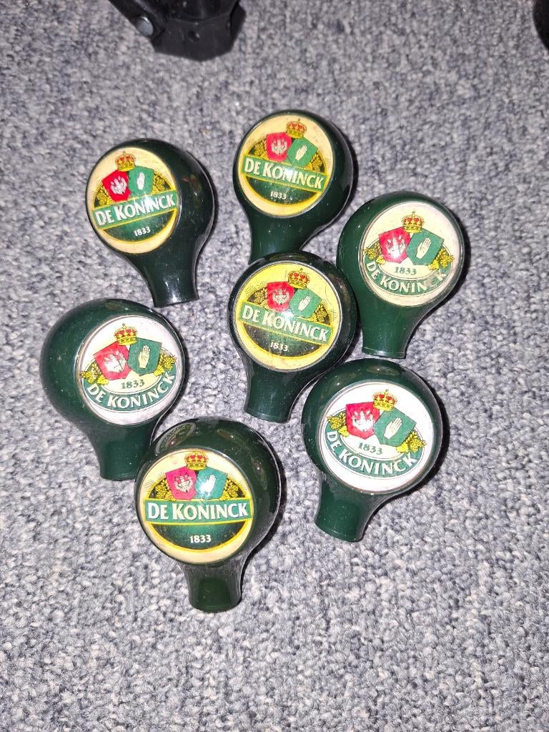 7 x De Koninck bier plastic tapknop, Verzamelen, Biermerken, Ophalen of Verzenden, Gebruikt, Overige typen, De Koninck