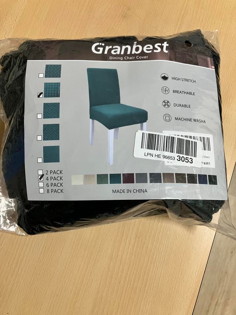 Stoelhoezen zwart 2 stuks, Ophalen, Nieuw, Zwart, Twee