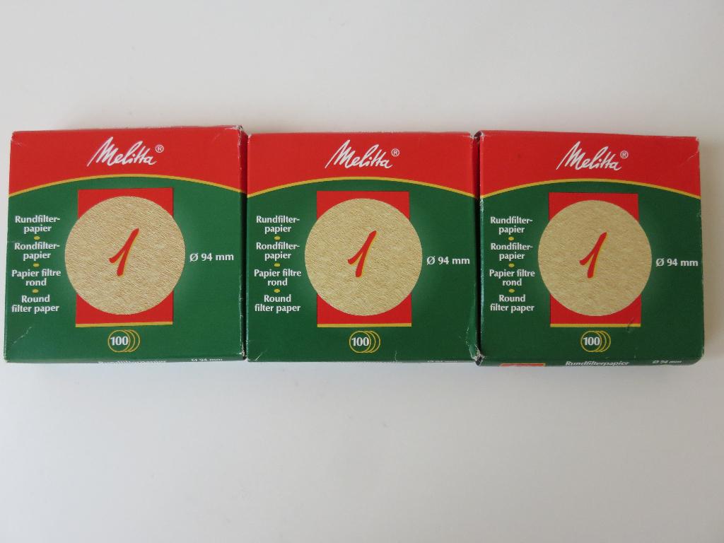 3 verpakkingen melitta rondfilterpapier 94mm, Ophalen of Verzenden, Zo goed als nieuw