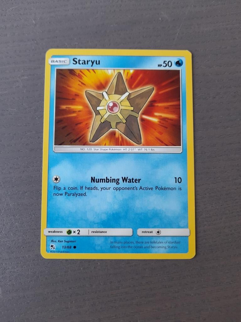 Hidden fates 13/68 staryu, Hobby en Vrije tijd, Verzamelkaartspellen | Pokémon, Ophalen of Verzenden, Zo goed als nieuw, Losse kaart