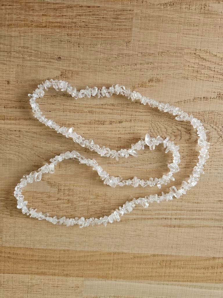 Edelsteen: Bergkristal Ketting 80 cm, Ophalen of Verzenden