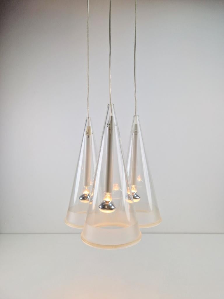 2 x Flos Fucsia 3 hanglamp glas Achille Castiglioni Italy, N, Ophalen of Verzenden, N, Minder dan 50 cm