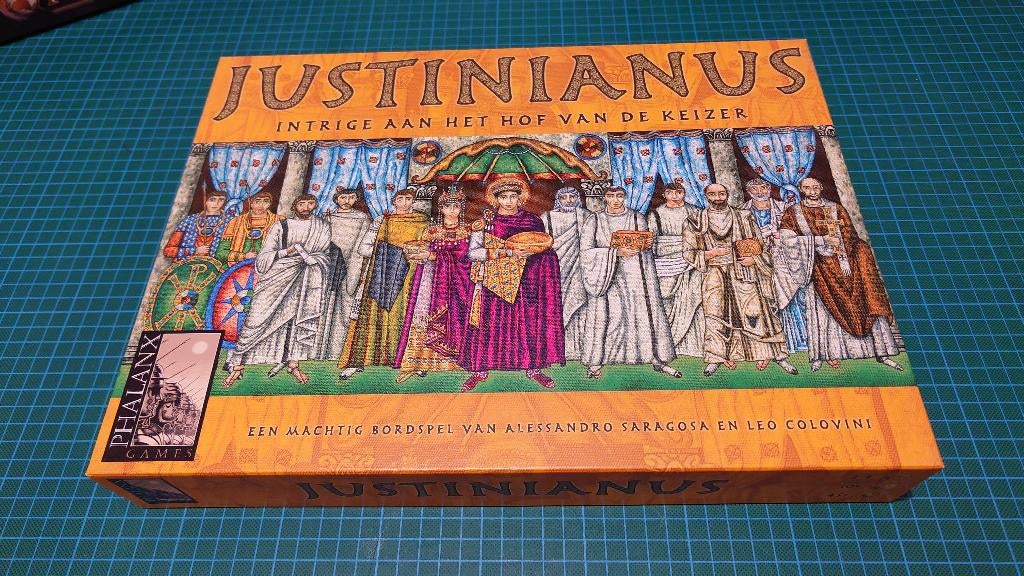 Justinianus bordspel, Hobby en Vrije tijd, Gezelschapsspellen | Bordspellen, Ophalen of Verzenden, Zo goed als nieuw