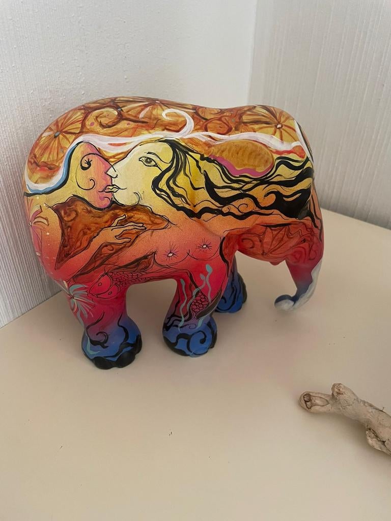 Elephant parade - psycho- handhemaakt olofant beeldje, Ophalen of Verzenden, Zo goed als nieuw, Dier