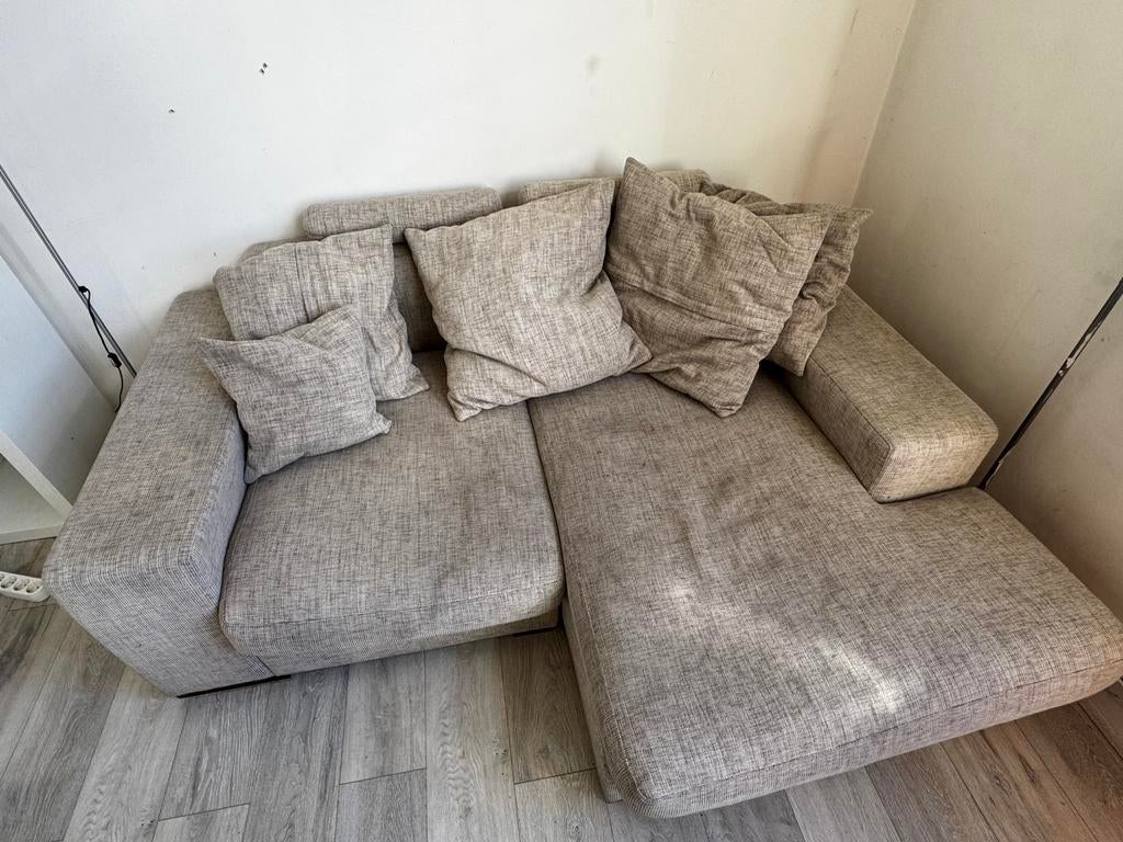 Oude bank, Huis en Inrichting, Banken | Sofa's en Chaises Longues, Ophalen, Gebruikt, Driepersoons, Stof