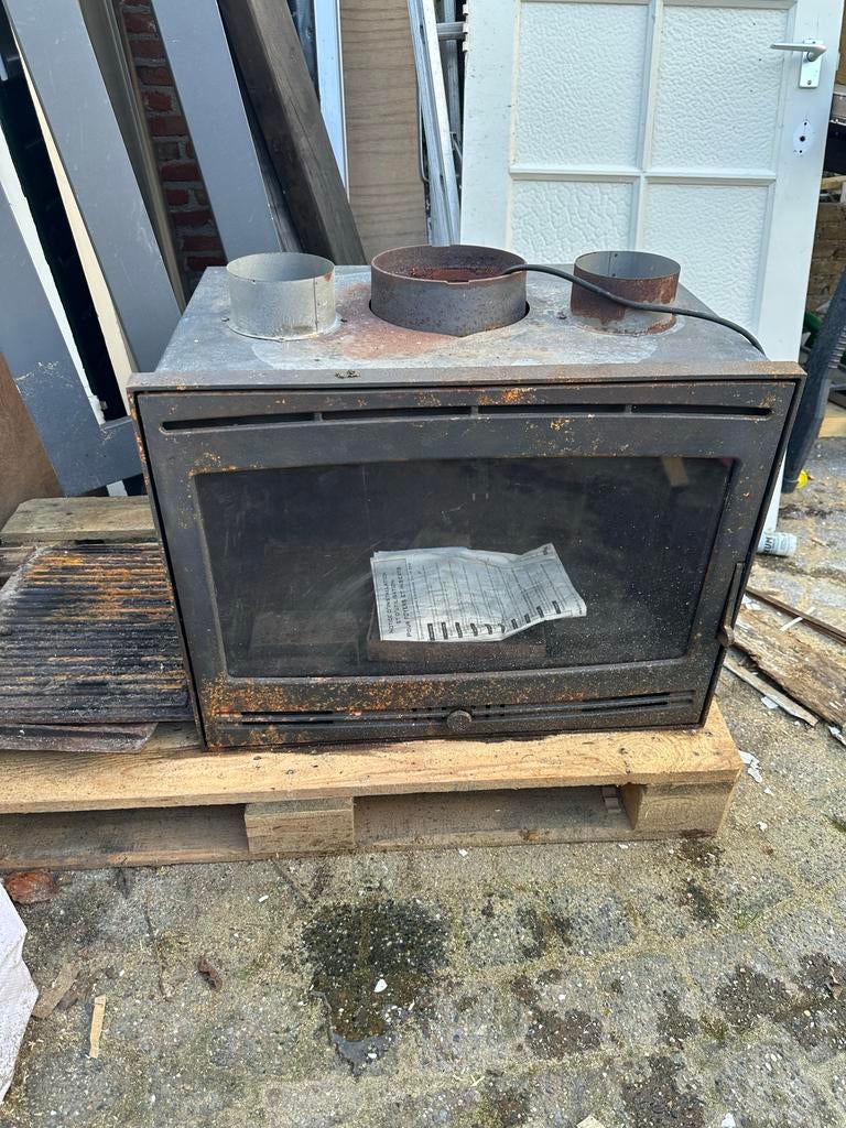 Inbouwhaard, Huis en Inrichting, Kachels, Gebruikt, Houtkachel, Ophalen of Verzenden, Inbouw