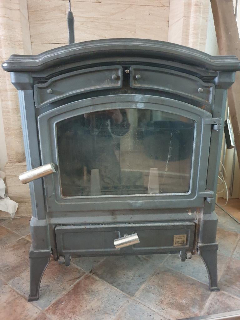 Vrijstaande kachel, gietijzer, Nestor Martin, hoog rendement, Ophalen, Vrijstaande haard, Houthaard