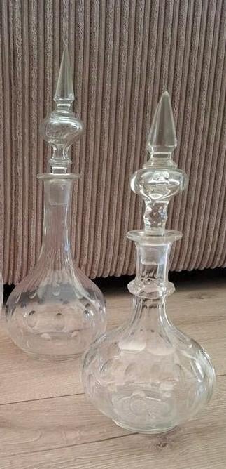 2 kristallen karaffen, Antiek en Kunst, Antiek | Glas en Kristal, Ophalen of Verzenden