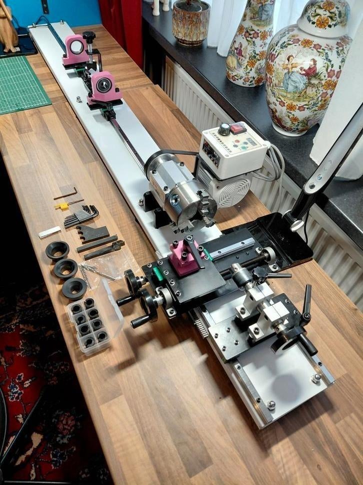 Draaibank voor reparatie biljartkeu's Z.G.A.N., Ophalen of Verzenden, Zo goed als nieuw, Keu of Ballen