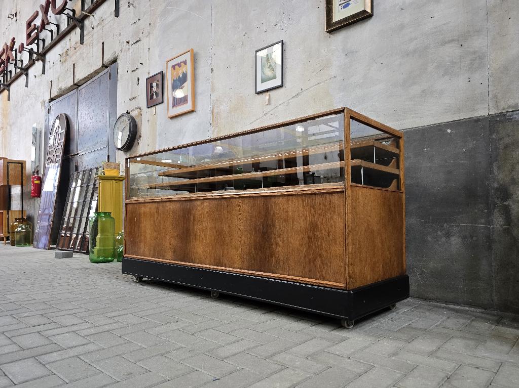 Grote Jaren 50 Toonbank | Vintage Winkel Vitrine Laden Kast
