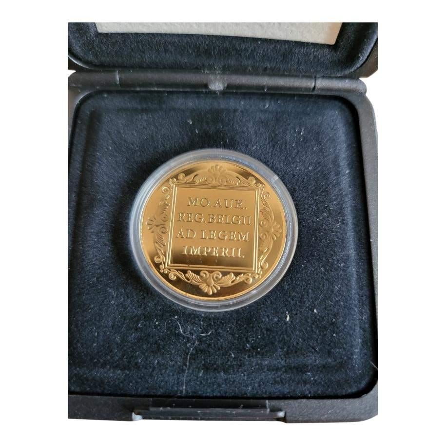 Nederland Gouden Dubbele Dukaat 1989 in cassette, Postzegels en Munten, Ophalen of Verzenden, Goud