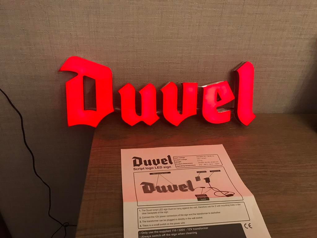 Duvel LED lichtreclame, nieuw, Ophalen of Verzenden, Nieuw, Lichtbak of (neon) lamp