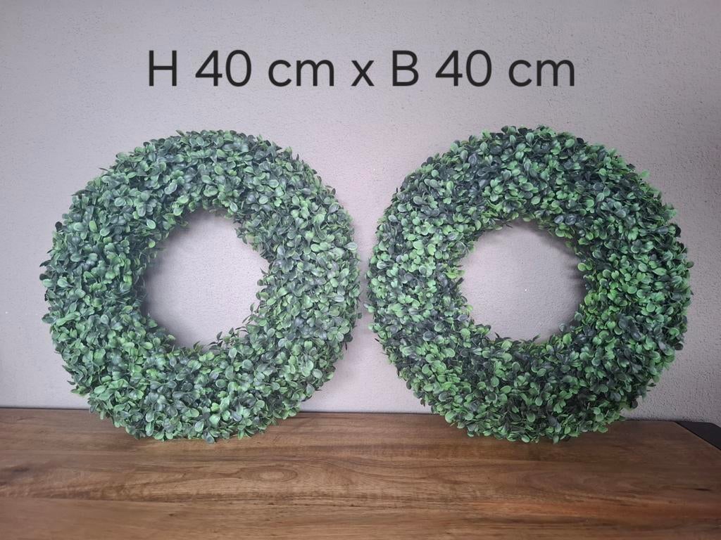 Kunst Buxus Kransen Groot, Huis en Inrichting, Ophalen, Nieuw
