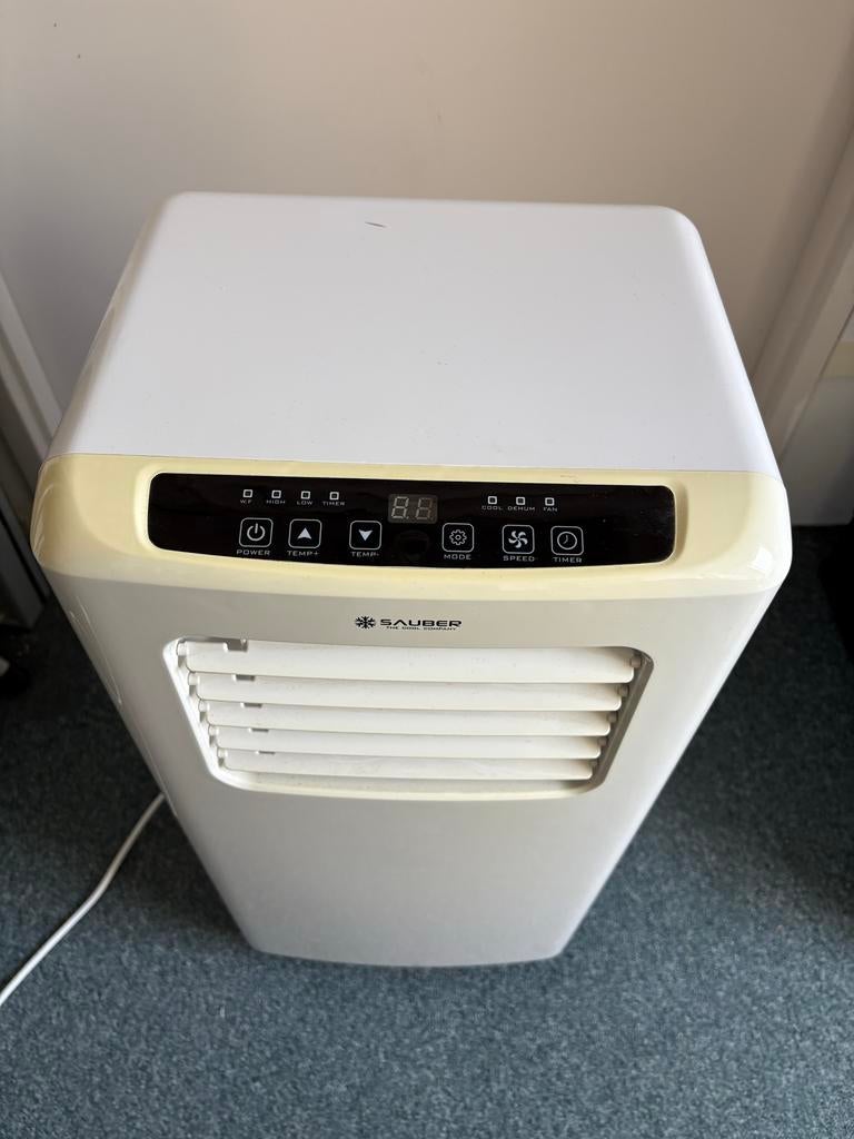 Sauber PAC-123541 Mobiele Airco - 7000 BTU, Witgoed en Apparatuur, Ophalen, Gebruikt, Minder dan 60 m³, Timer