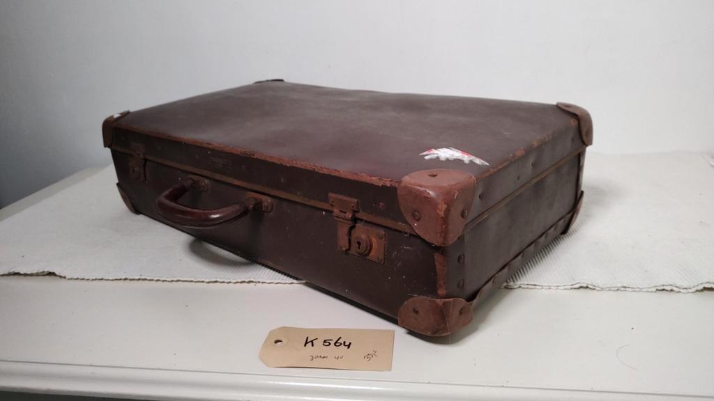 K564 VINTAGE jaren 40 koffer van VULCAN FIBRE, Overige materialen, Gebruikt, 50 tot 60 cm, Onbekend