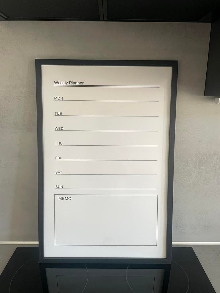 Week planner, Ophalen, Zo goed als nieuw