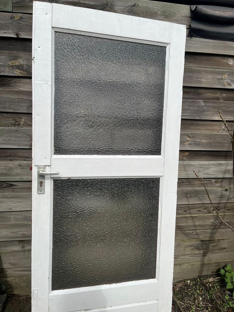 Hardhouten voordeur gratis 200x90, Ophalen, Zo goed als nieuw