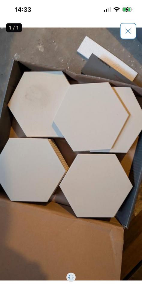 GEZOCHT Winckelmans hexagon 15x15 cm, Doe-het-zelf en Verbouw, Tegels, Ophalen, Minder dan 20 cm, Zo goed als nieuw, Minder dan 5 m²