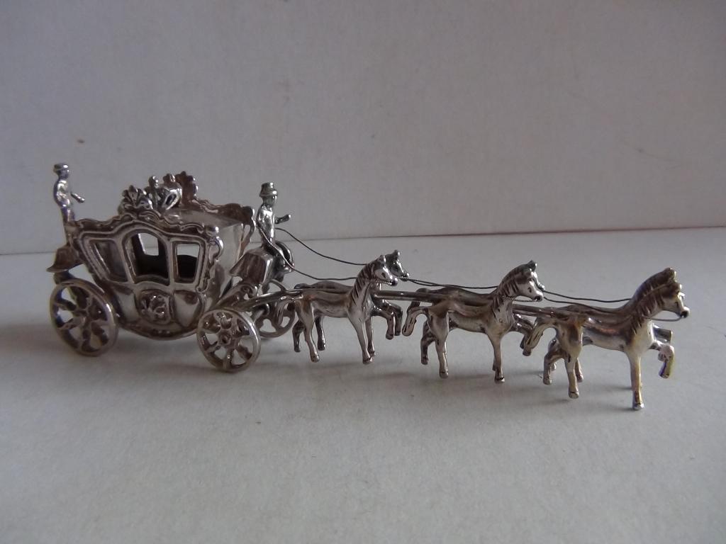 Miniatuur zilver FE1 gouden koets zilveren miniaturen, Verzenden, Zilver