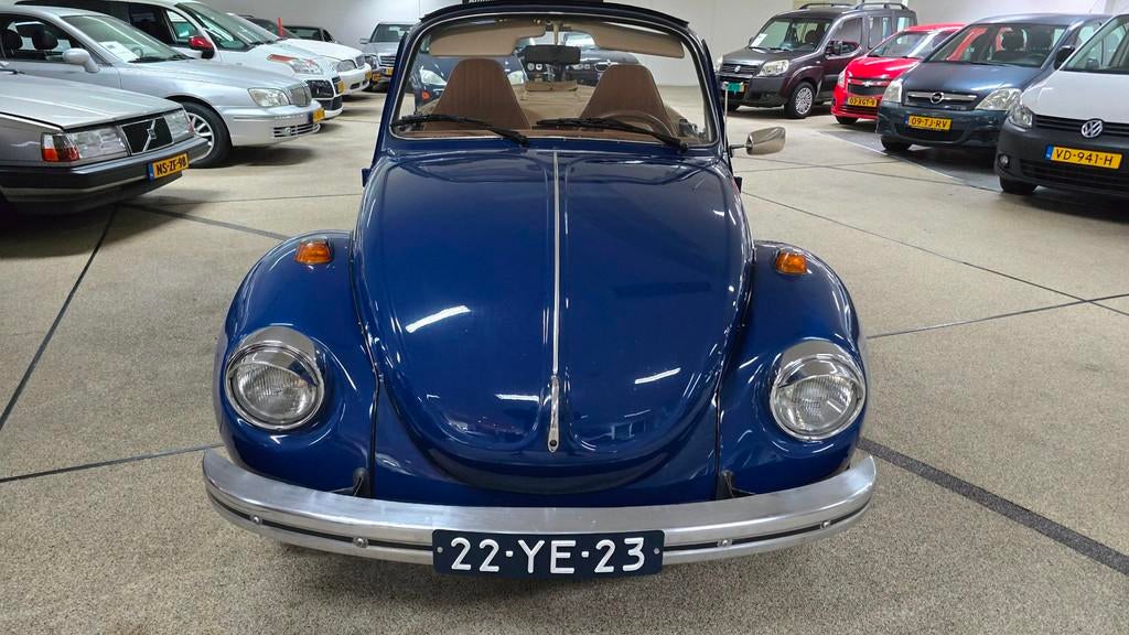 Volkswagen 1303 Apk en Belastingvrij! Cabriodak Zeer nette s, Lederen bekleding, Gebruikt, Blauw, Leder
